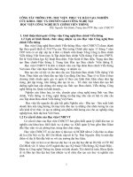 Công tác thông tin thư viện phục vụ đào tạo, nghiên cứu khoa học và chuyển giao công nghệ tại Học viện Công nghệ Bưu chính Viễn thông