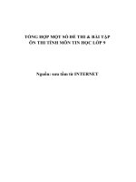 TỔNG HỢP ĐỀ THI HSG MÔN TIN HỌC