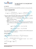 bài toán tìm cực trị của hàm số