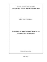 Một số giải pháp nhằm đổi mới kiểm tra đánh giá môn tiếng Anh 10