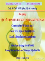 slide thuyết trình Mĩ thuật 5 Tập vẽ tranh về ngày Nhà giáo Việt Nam