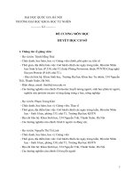 ĐỀ CƯƠNG MÔN HỌC HUYẾT HỌC CƠ SỞ