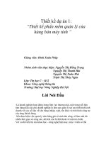 Tiểu luận thiết kế dự án Thiết kế phần mềm quản lý của hàng bán máy tính