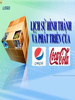 LỊCH SỬ HÌNH THÀNH VÀ PHÁT TRIỂN CỦA PEPSI COCACOLA