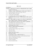 Phát triển các đại lý ở công ty TNHH Thương mại và Dịch vụ quốc tế Thành An – Thực trạng và giải pháp