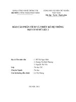 PHÂN TÍCH VÀ THIẾT KẾ HỆ THÔNG HQT CƠ SỞ DỮ LIỆU 2 CHƯƠNG TRÌNH BÁN VÉ TỰ ĐỘNG