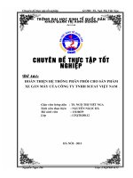 Hoàn thiện hệ thống  phân  phối cho sản phẩm xe gắn máy của công ty TNHH SUFAT Việt Nam