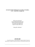 XÂY DỰNG PHẦN MỀM QUẢN LÝ CÔNG VĂN KHOA CNTT – ĐH NÔNG NGHIỆP HN.DOC