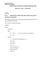 Bài tâp môn học vi xử lý vi điều khiển