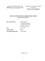 BÁO CÁO PHÂN TÍCH VÀ THIẾT KẾ HỆ THÔNG HỆ QUẢN TRỊ CƠ SỞ DỮ LIỆU 2