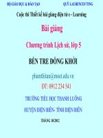 slide thuyết trình Lịch sử 5 Bến tre đồng khởi