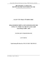 Hoạch định chiến lược kinh doanh cho công ty TNHH tàu dịch vụ dầu khí giai đoạn 2009  2015