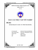 Đầu tư phát triển ngành nông nghiệp giai đoạn 2005 - 2020 của tỉnh Thanh Hóa