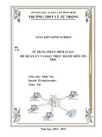 Sử dụng phần mềm iTALC để quản lý và dạy thực hành môn Tin Học