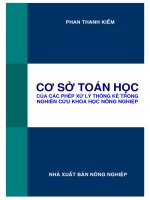 CƠ SỞ TOÁN HỌC CỦA CÁC PHÉP XỬ LÝ THỐNG KÊ TRONG NGHIÊN CỨU KHOA HỌC NÔNG NGHIỆP