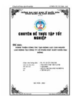 Hoàn thiện công tác tạo động lực cho người lao động tại công ty cổ phần may xuất khẩu Đại Đồng