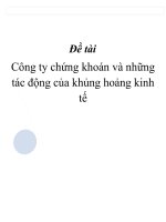 Những ảnh hưởng của tác động kinh tế tới hoạt động kinh doanh chứng khoán