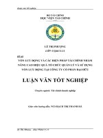 Vốn lưu động và các giải pháp tài chính nhằm nâng cao hiệu quả tổ chức quản lý và sử dụng vốn lưu động tại Công ty cổ phần Đại Hữu