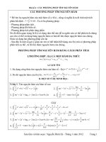 các phương pháp tìm nguyên hàm