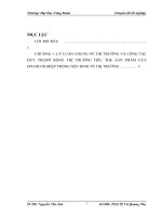 Một số biện pháp nhằm duy trì và mở rộng thị trường tiêu thụ sản phẩm trong công ty TNHH Đệ Nhất Việt Nam