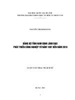 Đảng bộ tỉnh Nam Định lãnh đạo phát triển công nghiệp từ năm 1997 đến năm 2010