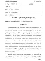 Tiểu luận xây dựng nhập môn sơ lược về kết cấu, kiến trúc công trình nơi bạn ở