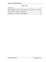 Hoàn thiện kế toán bán hàng tại Công ty Cổ Phần Xây Dựng và Dịch Vụ Sơn Hải