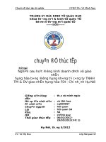 Nghiên cứu hoạt động kinh doanh dịch vụ giao nhận hàng hóa bằng đường hàng không tại công ty TNHH TM&DV giao nhận hàng hóa FDI- Chi nhánh Hà Nội