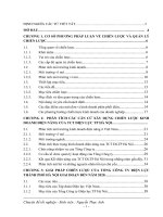 Phân tích và đề xuất giải pháp chiến lược kinh doanh điện năng của Tổng Công ty Điện lực TP Hà Nội giai đoạn đến năm 2020