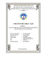 Nâng cao hiệu quả sản xuất kinh doanh tại Công ty Trách nhiệm hữu hạn Minh Lộc