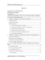 Phân tích tài chính của Dự án đầu tư xây dựng Tháp Dầu khí tại Tổng công ty cổ phần Xây lắp Dầu khí Việt Nam