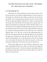 Giúp học sinh có kỹ năng thực hành – thí nghiệm qua  một số bài dạy ở sinh học lớp 6