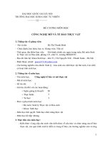 ĐỀ CƯƠNG MÔN HỌC CÔNG NGHỆ MÔ VÀ TẾ BÀO THỰC VẬT