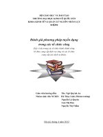 Đánh giá phương pháp tuyển dụng trong các tổ chức công