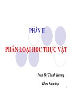 bài giảng thực vật học -Phân loại thực vật
