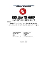 Đánh giá hiệu quả sản xuất kinh doanh của Công ty Cổ phần Tư vấn xây dựng Điện 1