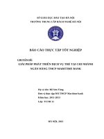 Giải pháp phát triển dịch vụ thẻ tại Ngân hàng TMCP Hàng Hải Việt Nam (MARITIME BANK)