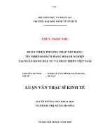 Nguyên tắc và các chỉ tiêu xếp hạng tín nhiệm ngân hàng