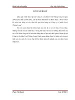 Hoàn thiện kế toán bán hàng và xác định kết quả bán hàng tại Công ty cồ phần Ford Thăng Long