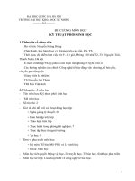 ĐỀ CƯƠNG MÔN HỌC KỸ THUẬT PHÔI SINH HỌC