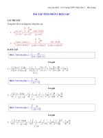 BÀI TẬP TÍCH PHÂN CHỌN LỌC