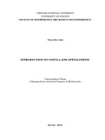 Luận văn toán học INTRODUCTION TO COPULA AND APPLICATIONS