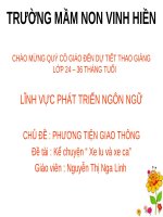 slide thuyết trình bé và các phương tiện giao thông đường bộ