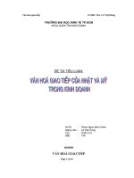 Tiểu luận Văn hóa giao tiếp của Nhật và Mỹ trong kinh doanh
