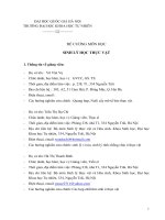 ĐỀ CƯƠNG MÔN HỌC SINH LÝ HỌC THỰC VẬT