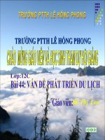 slide thuyết trình Vấn đề phát triển du lịch