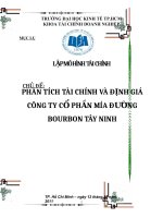 Phân tích tài chính và định giá công ty cổ phần mía đường Bourbon Tây Ninh