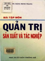 Bài tập môn Quản trị sản xuất và tác nghiệp