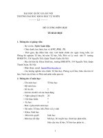 ĐỀ CƯƠNG MÔN HỌC TẾ BÀO HỌC