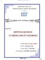 Tiểu luận kỹ năng dạy học DOWNLOAD FILM VÀ HÌNH ẢNH TỪ INTERNET.DOCX